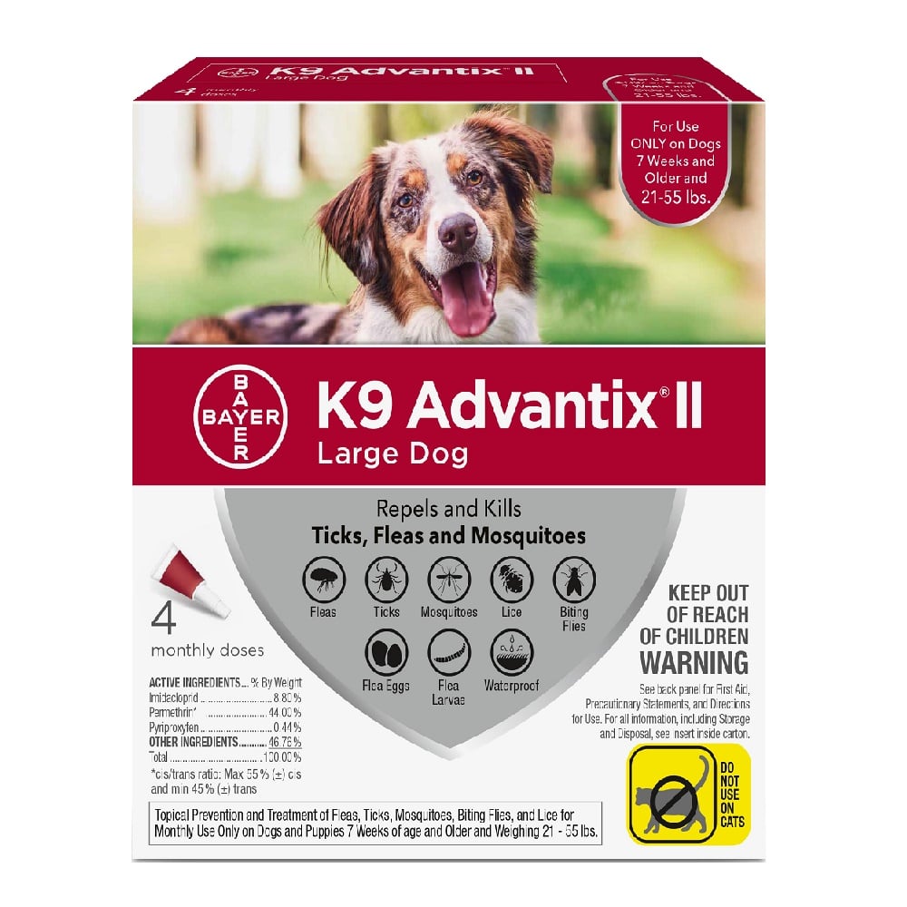 K9 Advantix II Large Dog Flea & Tick Control 4 Doses - 9203991