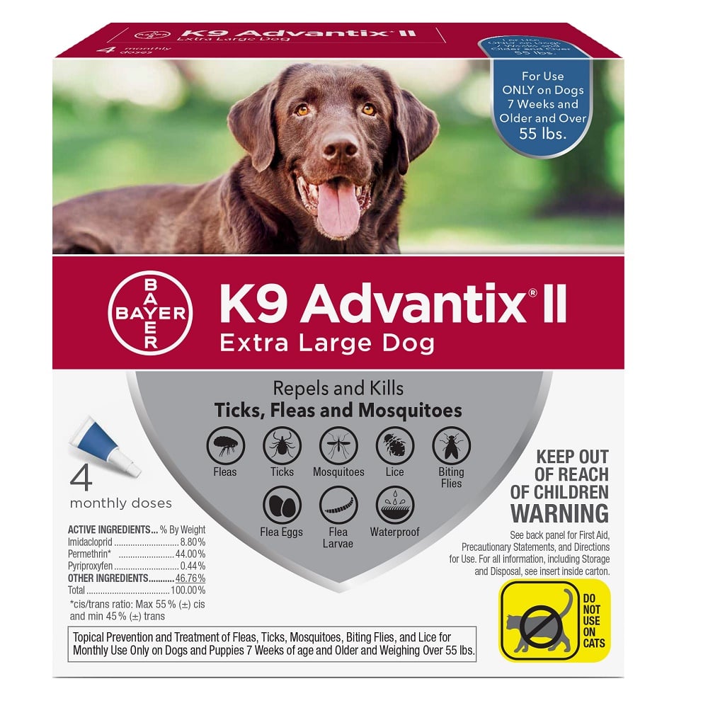 K9 Advantix II Extra Large Dog Flea and Tick Control 4 Doses - 9204103