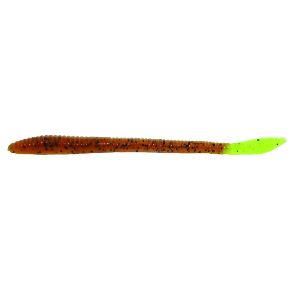 Zoom Trick Worm 6.5'' Pumpkin/Chartreuse, 20 Pack - 6015