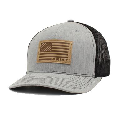 Ariat Men's R112 Cap Grey with Flag Patch - A300015906