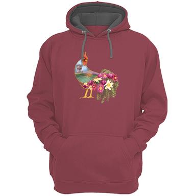 Lincoln Outfitters' Women's "Flower Rooster" Hoodie- LO1L-10614