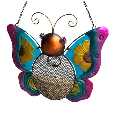 Backyard Expressions Bright Colored Butterfly Mesh Birdfeeder - 911220