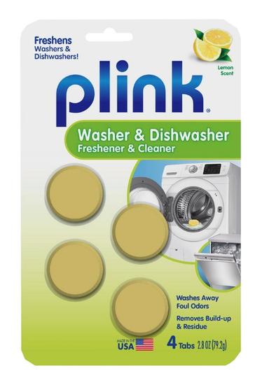 Plink Washer and Dishwasher Freshener and Cleaner, 4 Count