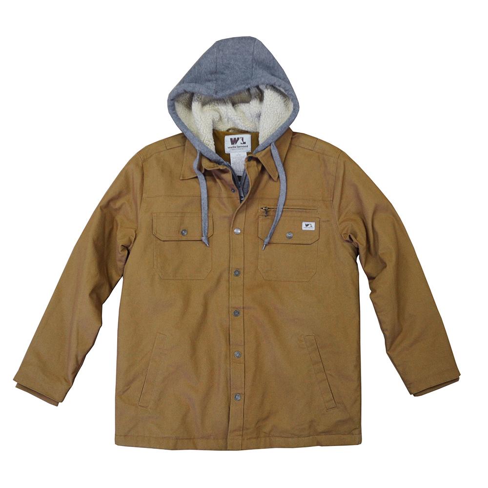 Wells Lamont Men's Flex Canvas Premium Shirt Jacket, Brown - 55114-BRN