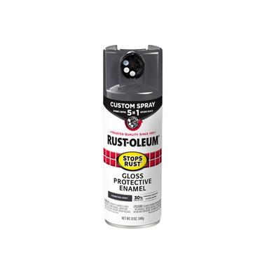 Rust-Oleum® Stops Rust® Protective Enamel with Custom Spray 5-in-1, Charcoal Gray - 376888