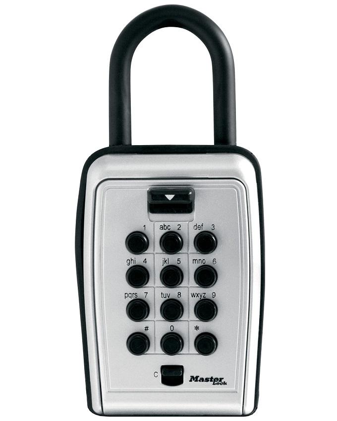 Master Lock 3-1/8in 79mm Wide Set Your Own Combination Push Button Portable Lock Box - 5422D