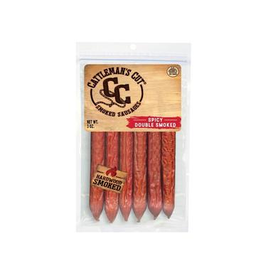 Oberto Cattleman's Cut Double Smoked Spicy Sausage Sticks, 3 oz.