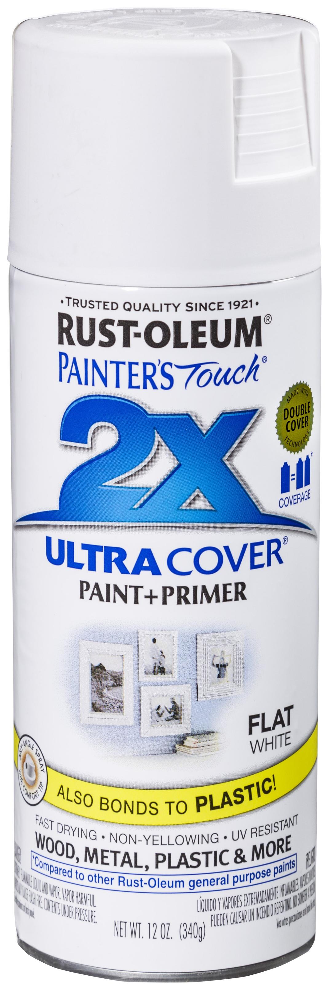 Rust-Oleum 12 oz. White Painter's Touch 2x Ultra Cover Spray Paint, Flat