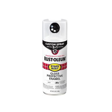 Rust-Oleum® Stops Rust® Protective Enamel with Custom Spray 5-in-1, White - 376886