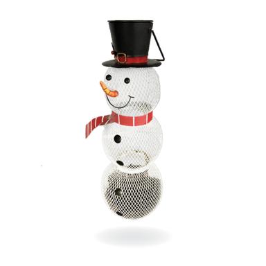 Backyard Expressions Whimsical Snowman Mesh Bird Feeder - 904815