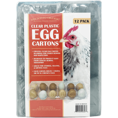 Pecking Order Clear Egg Cartons, 12 Pack - 9307