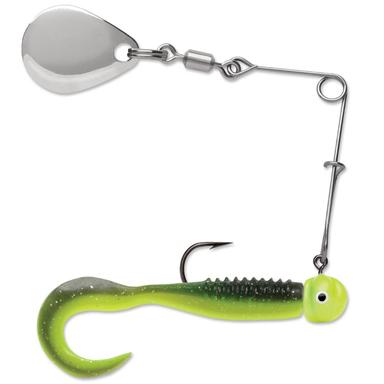 Rapala Curl Tail Spinner 1/16, Black/Chartreuse/Glow, CTS116BlackCHG