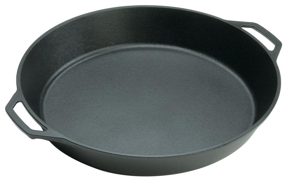 Lodge 17SK Large Cast Iron Skillet, 17-inch double handle