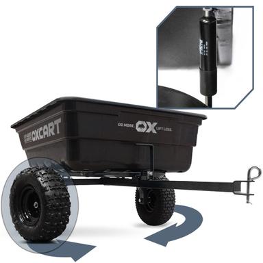 ATV-Grade Crewman 15-17 cu. ft. Lift-Assist & Swivel Dump Cart with Terrain MAG Tires - GTMXF3L218U