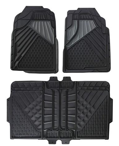 Armor All All-Season Car Floor Mats, Black, 4-pk