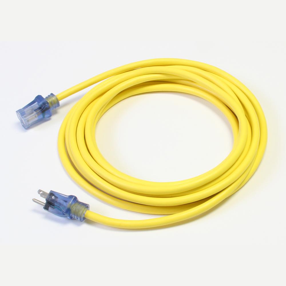 Pro Star 12/3 SJTW Lighted Yellow Extension Cord, 40 Foot - D11712040YL ...