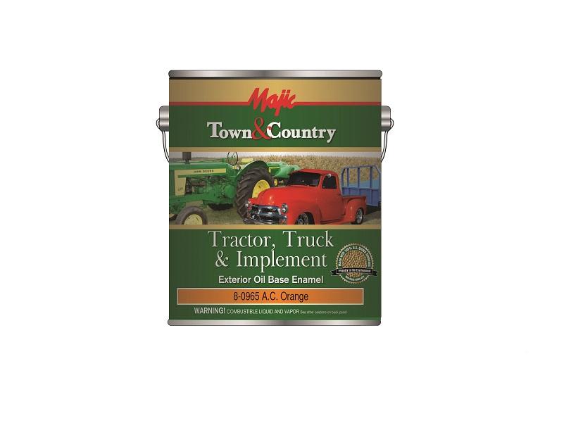  Majic Paints 8-0965-1 Town & Country Tractor, Truck & Implement  Oil Base Enamel Paint, 1-Gallon, A.C. Orange : Automotive