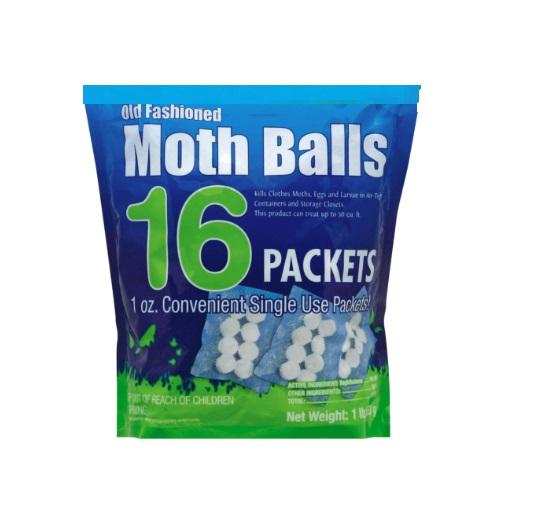 Old Fashioned Moth Ball, 1 oz. / 16 Packets - E72.6