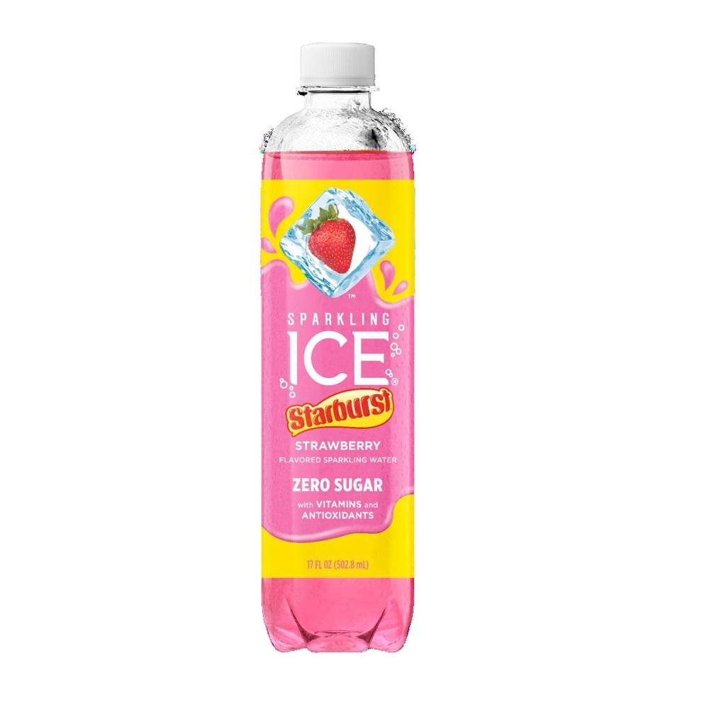 Starburst Sparkling Ice Water - Strawberry, 17 oz.