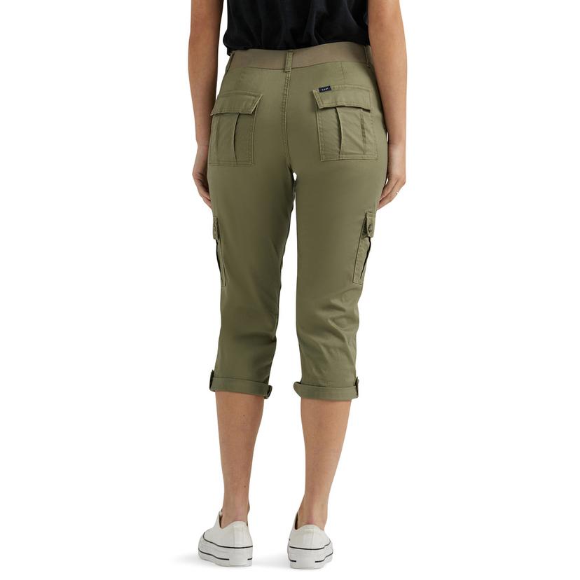 Lee Women's Plus Size Flex-to-Go Mid Rise Cargo Capri Pant, Deep Lichen  Green, 20 price in UAE,  UAE