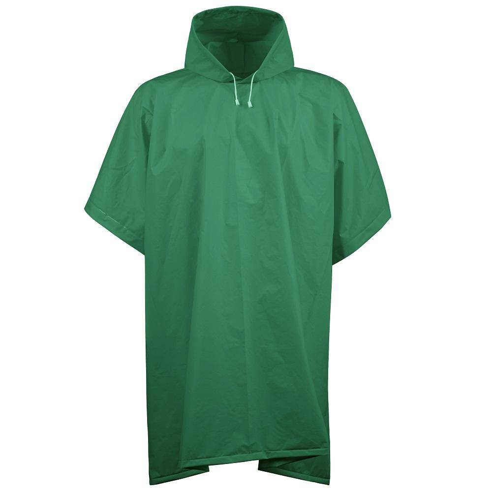 Lincoln Outfitters Men's 0.10mm PEVA Rain Poncho Green - 83304-GR