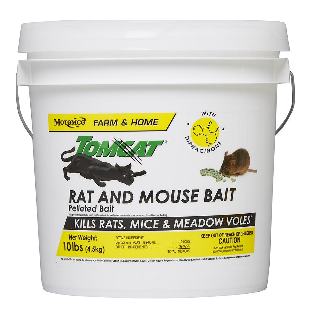 Tomcat Rat & Mouse Bait Pellets, 10 lb Bucket - 32345