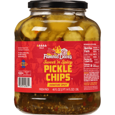 Famous Dave's Sweet 'n Spicy Pickle Chips, 46 oz.