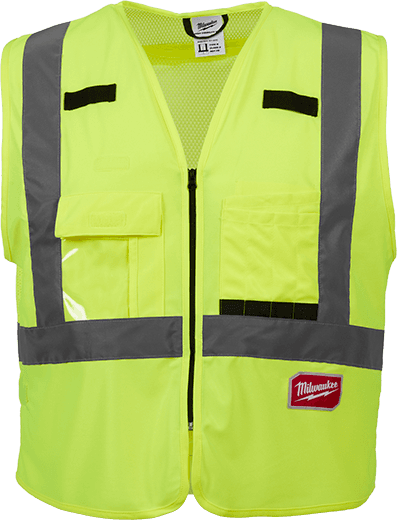 Milwaukee Class 2 High Visability Safety Vest, Yellow - 48-73-5023