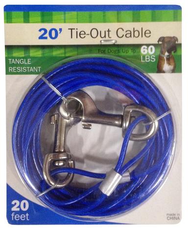Medium Dog Tie-Out Cable, 20' - 381620