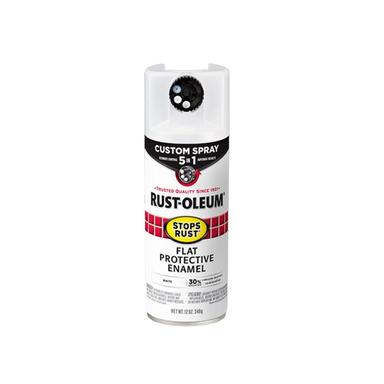 Rust-Oleum® Stops Rust® Protective Enamel with Custom Spray 5-in-1, Flat White - 376856