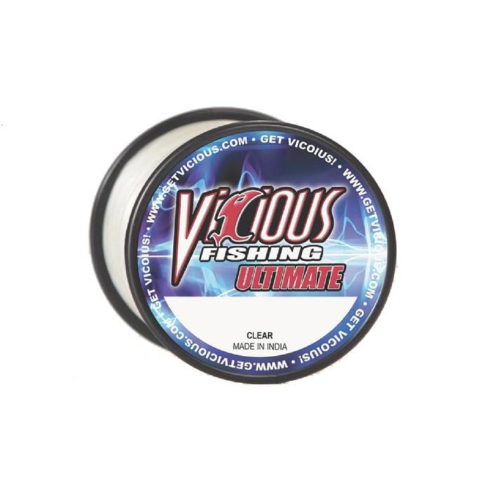 Vicious Fishing 12 lb. Clear Ultimate Mono, 1250 Yards - VCLQP12