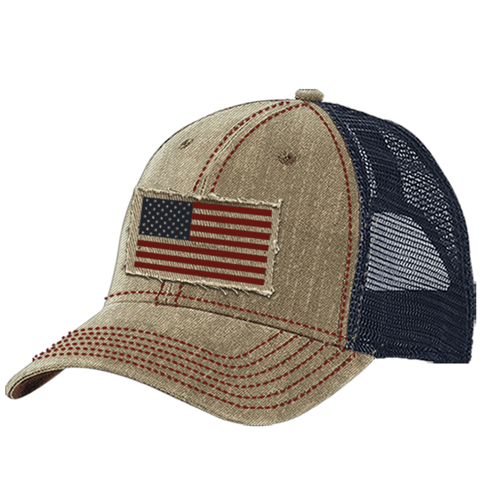 RK Americana Men's Frayed American Flag Cap Sand - AMPCAP-43 | Rural King