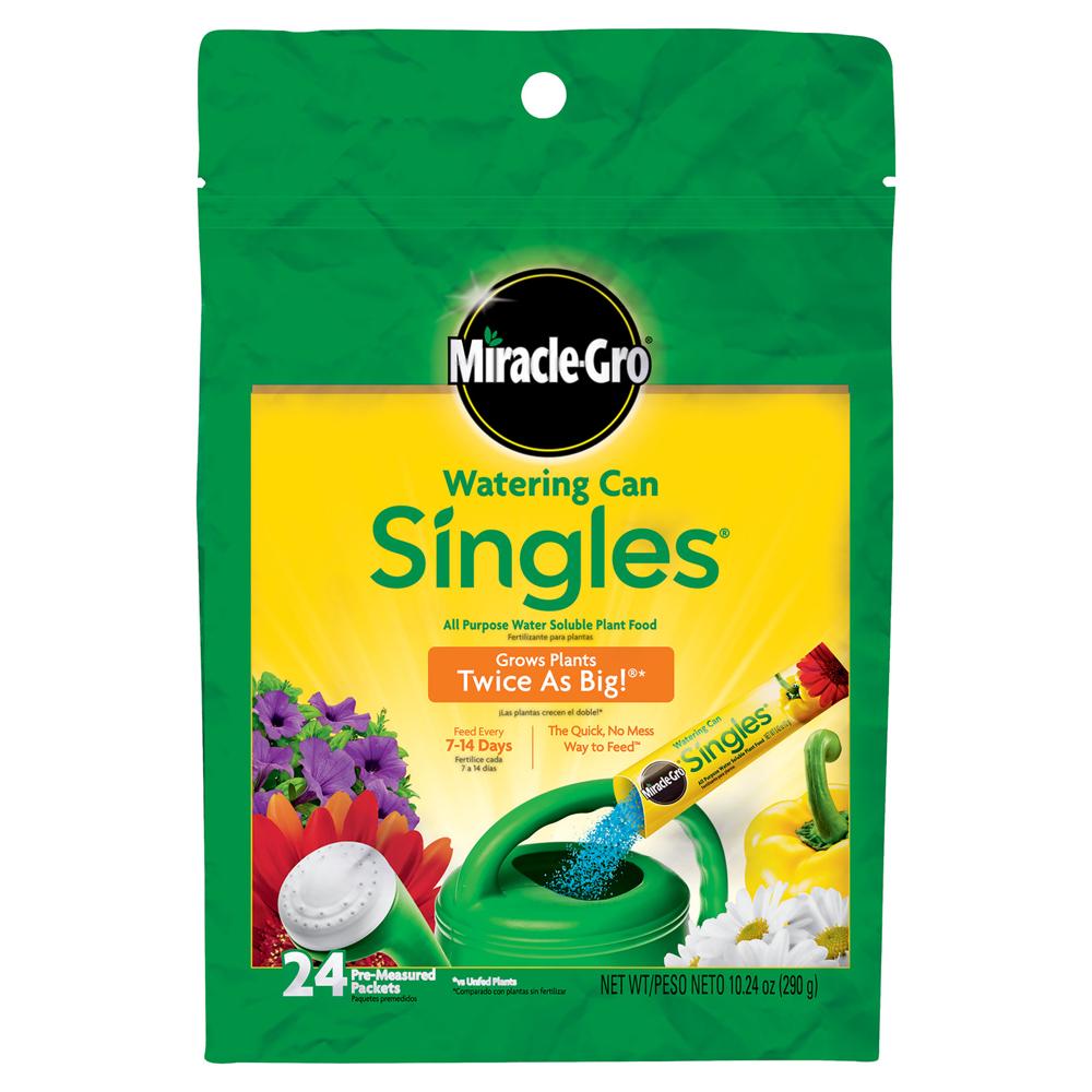 Miracle-Gro Watering Can Singles All-Purpose Water Soluble Plant Food, 24 Pack - 101430
