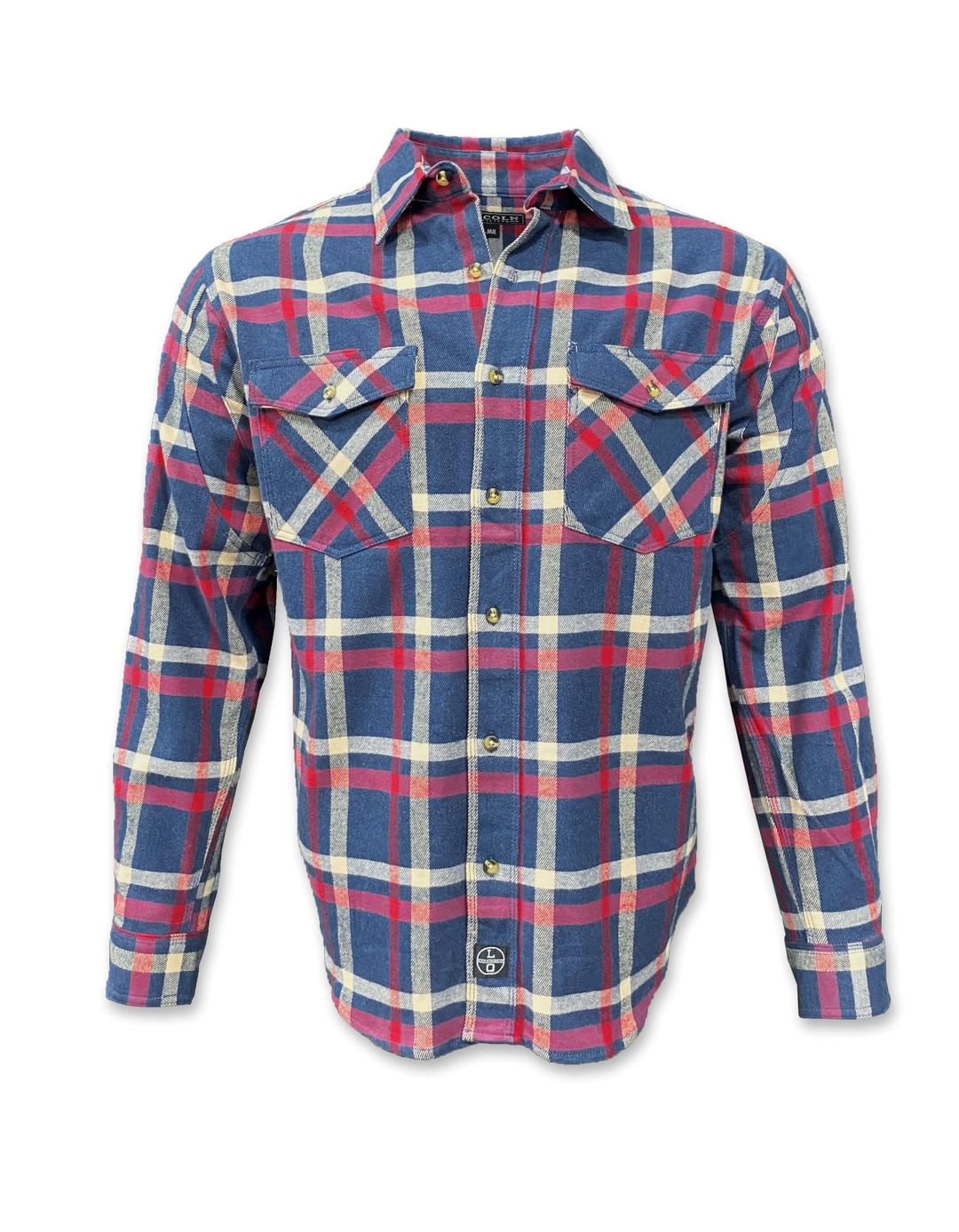 Lincoln Outfitters Men's Brawny Flannel Shirt Navy Pier - LOGL-A0522 ...