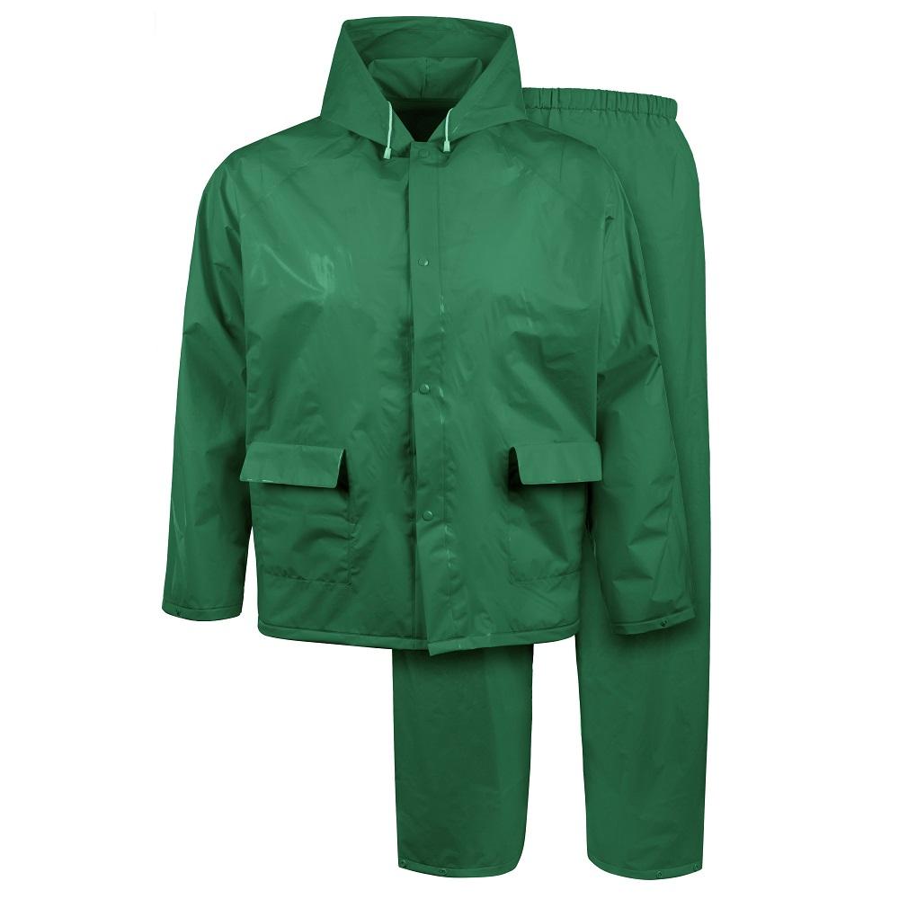 Lincoln Outfitters Men's 0.10mm PEVA Rain Suit Green - D-83201-GR
