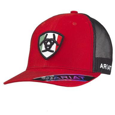 Ariat Men's R112 Cap Red with Mexican Flag Logo - A300011704
