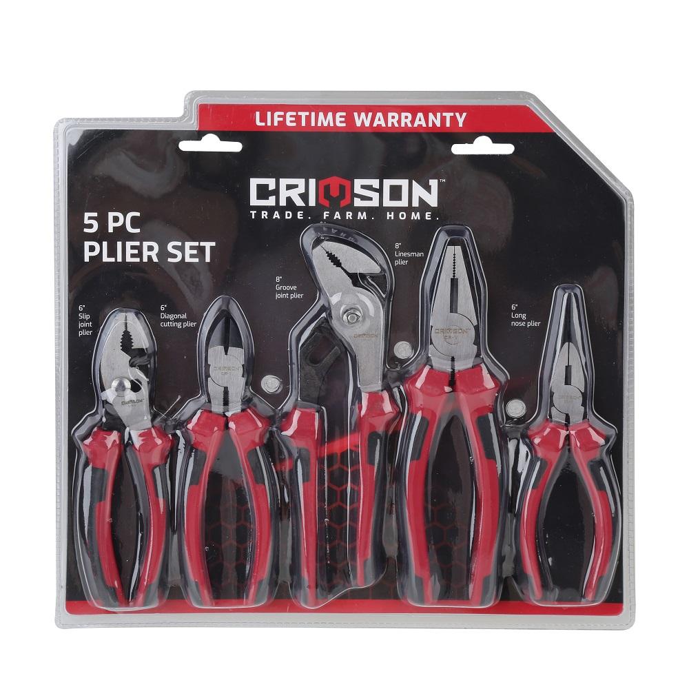 Buy ECONOMY PLIERS SET WITH CASE (5 PCS) in New Zealand - G&A Warburtons