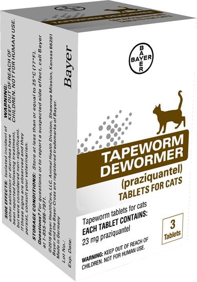 Bayer Tapeworm Cat De-Wormer 3 Count