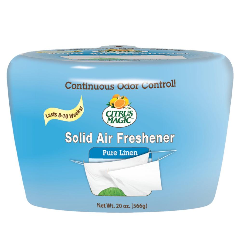 Citrus Magic Solid Air Freshener, Linen Scent, 20 oz. Container