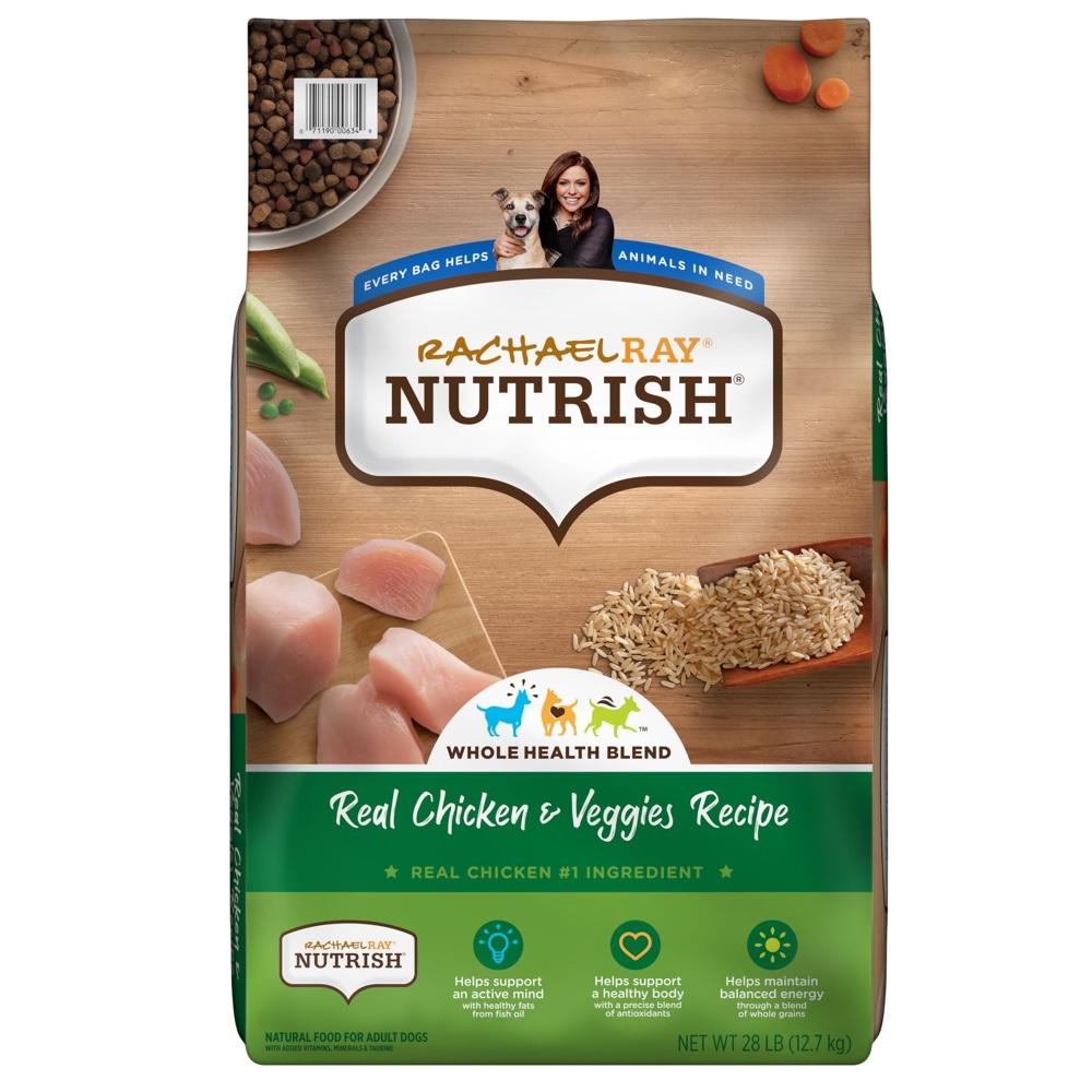 Rachael Ray Nutrish Real Chicken & Veggies Recipe Dry Dog Food, 28 lb ...
