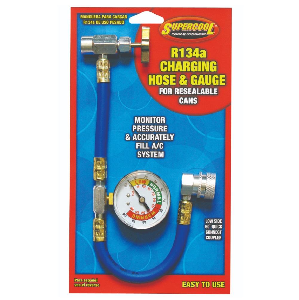 TSI Supercool R134a Universal Charging Hose with Gauge - 51229
