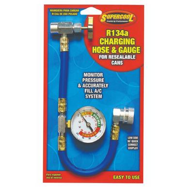 TSI Supercool R134a Universal Charging Hose with Gauge - 51229
