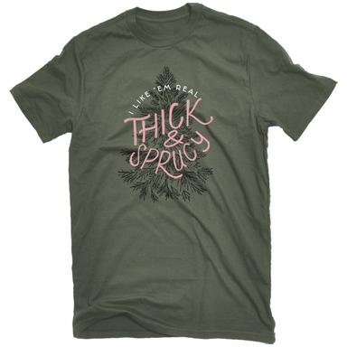 Lincoln Outfitters Women's "Thick and Sprucy" Short Sleeve T-Shirt, Moss - HLPL-10217