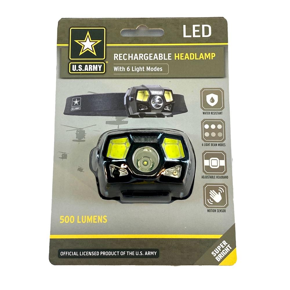 US ARMY Headlamp 500 Lumen with Motion Sensor - 24868-US