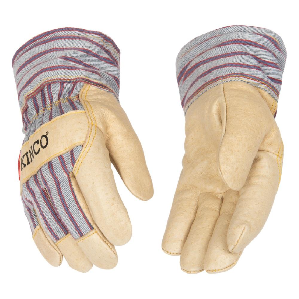 Kinco Kids\' 1927 Lined King Palm Gloves | with Rural Safety Leather - Cuff 1927 Grain