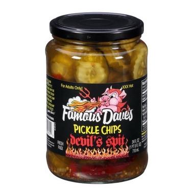 Famous Dave's Devil's Spit Pickle Chips, 24 oz. Jar