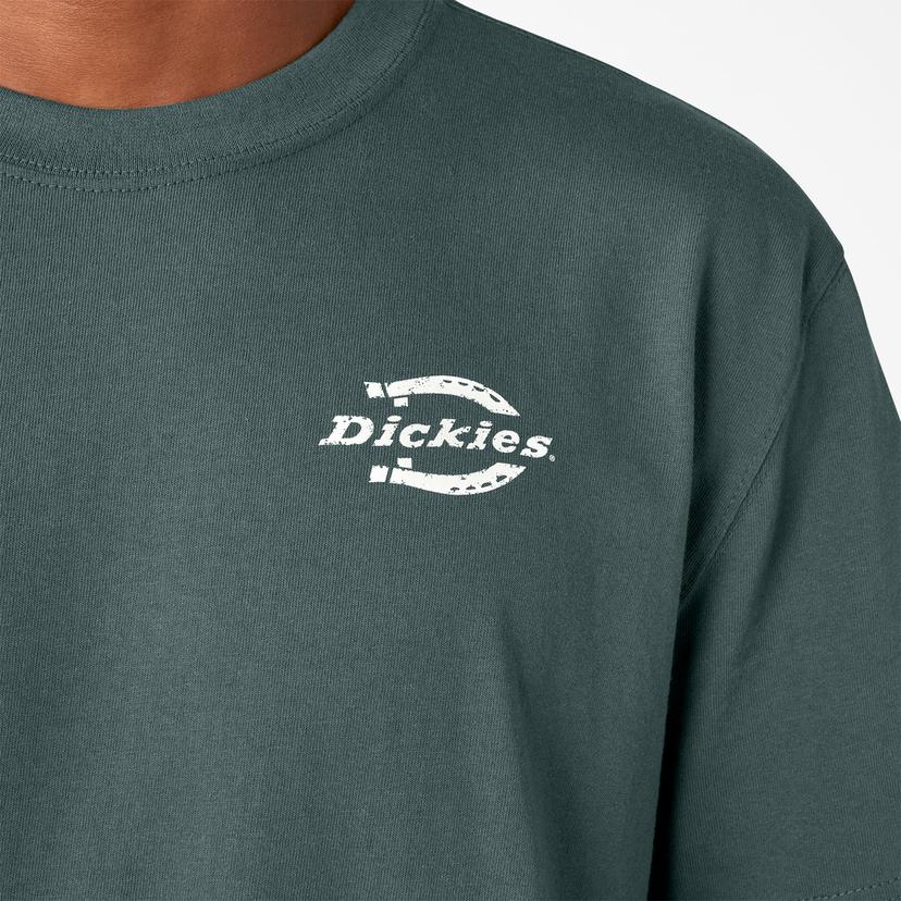 Dickies Mens Short Sleeve Graphic Tee, Lincoln Green - WS22G