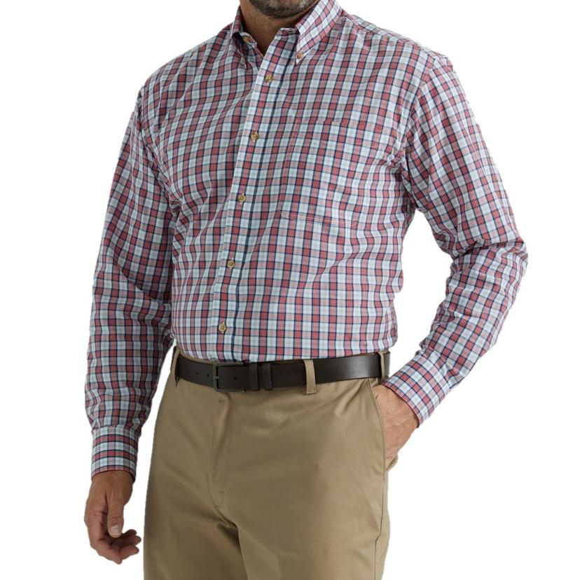 Wrangler Men\'s Riata Long Sleeve Shirt, | Button , 112337460 4-pack King Rural - Assorted