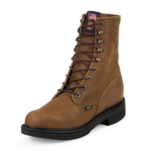 Justin Men's 8" Aged Bark Double Comfort Lace Up Work Boots 794