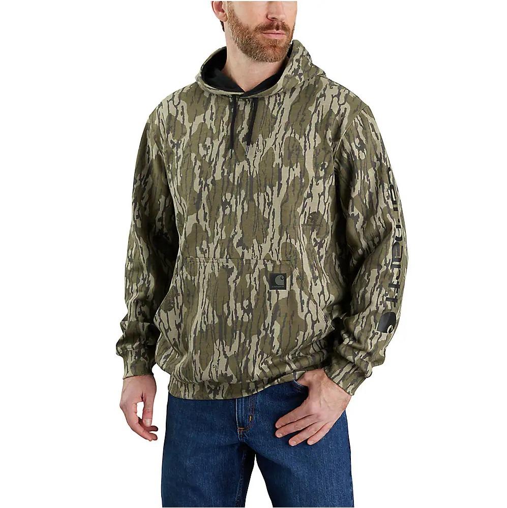 Carhartt® Men\'s Loosefit Camo Camo Rural 105484-G47 Long King Sweatshirt, - Oak Midweight Graphic Mossy | Bottomland Sleeve Sleeve